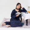 2PC LAWN EMBROIDERED SUIT BY CHICKENKARI - C-BLUE - Image 5