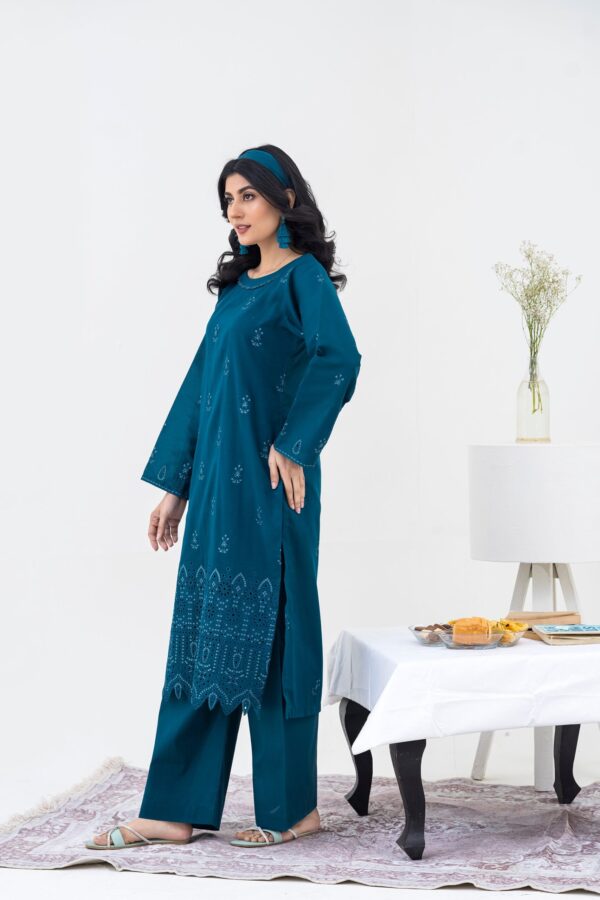 2PC LAWN EMBROIDERED SUIT BY CHICKENKARI - C-ZINC - Image 5