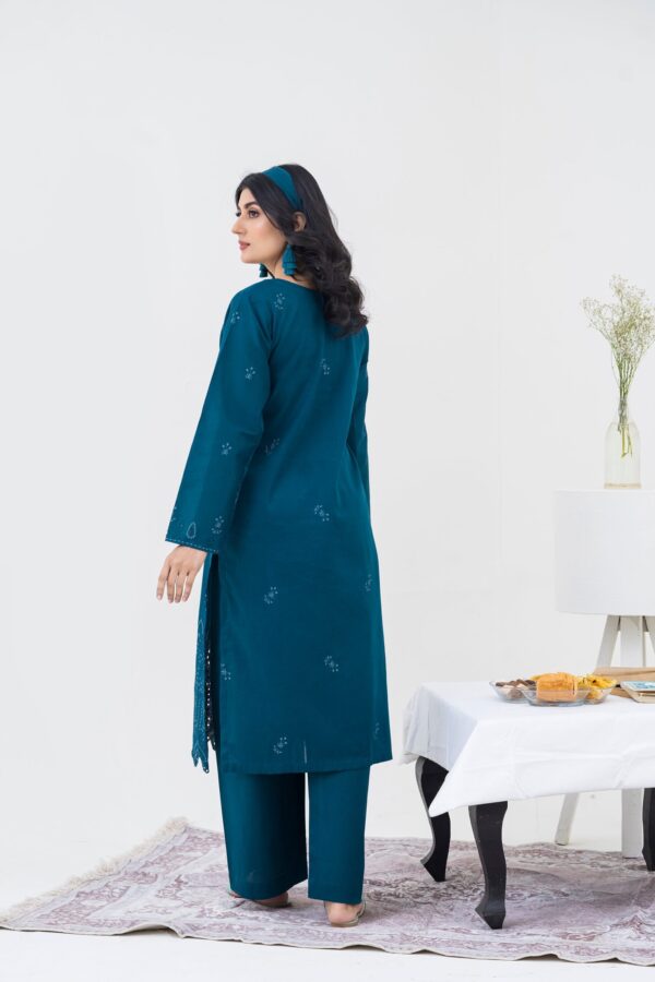 2PC LAWN EMBROIDERED SUIT BY CHICKENKARI - C-ZINC - Image 4