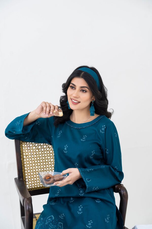 2PC LAWN EMBROIDERED SUIT BY CHICKENKARI - C-ZINC - Image 2