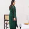 2PC LAWN EMBROIDERED SUIT BY CHICKENKARI - C-BOTTLE GREEN - Image 2