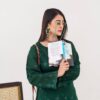 2PC LAWN EMBROIDERED SUIT BY CHICKENKARI - C-BOTTLE GREEN - Image 3