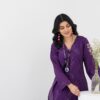 2PC LAWN EMBROIDERED SUIT BY CHICKENKARI - A-PURPLE - Image 4