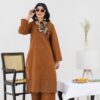 2PC LAWN EMBROIDERED SUIT BY CHICKENKARI - C-BROWN