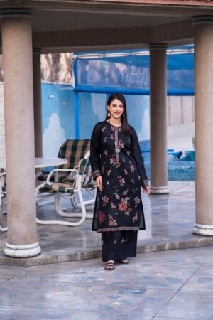 2PC LAWN EMBROIDERED SUIT BY ORNATE- N-BLACK