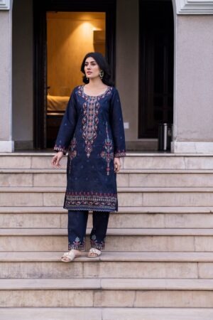 2PC LAWN EMBROIDERED SUIT BY ORNATE - N-BLUE