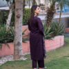 2PC LAWN EMBROIDERED SUIT BY ORNATE- N-PURPLE - Image 3
