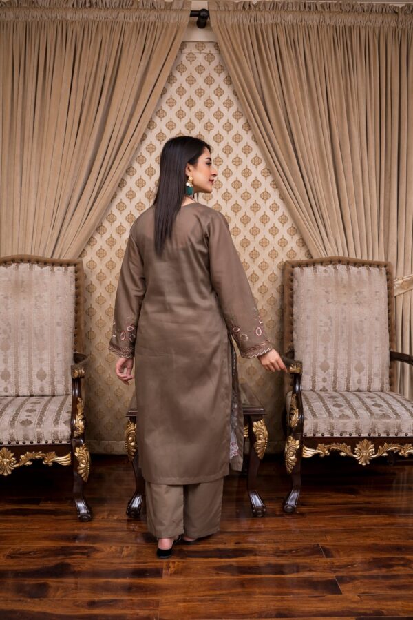 2PC LAWN EMBROIDERED SUIT BY ORNATE- N-LIGHT BROWN - Image 2