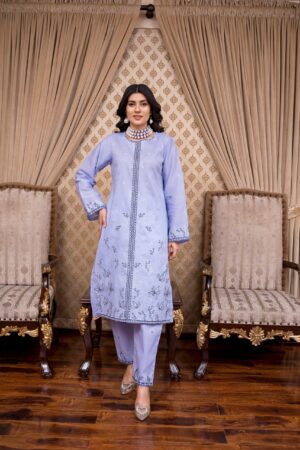 2PC LAWN EMBROIDERED SUIT BY ORNATE- N-SKY BLUE
