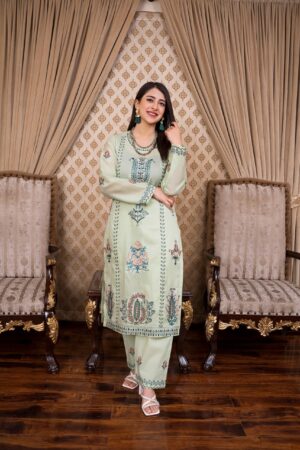 2PC LAWN EMBROIDERED SUIT BY ORNATE- N-GREEN