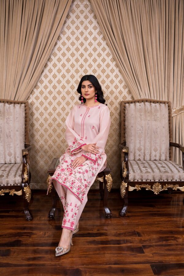 2PC LAWN EMBROIDERED SUIT BY ORNATE- N-PINK - Image 3