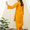 2PC LAWN EMBROIDERED UNSTICH SUIT BY PETAL - A-MUSTARD - Image 2