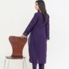 2PC JACQUARD EMBROIDERED SUIT - J-PURPLE - Image 2